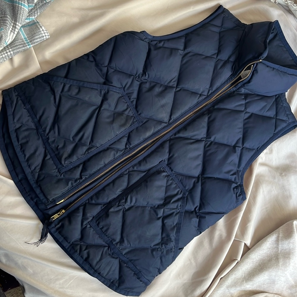 JCrew Navy Down Vest